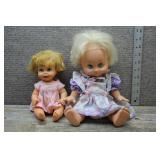 Two Vintage Lewis Galoob Baby Face Dolls from 90s