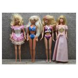 Lot of Four Barbie Dolls