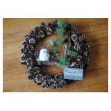Pine Cone Christmas Door Wreath