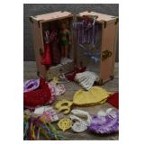 Vtg Lingerie Lou Doll Lot: Trunk & Outfits