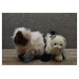 Two Ganz Webkinz Pets; Himalayan & Domino Cat