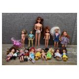 Lot of Vtg Kid Kore Dolls & Kelly Barbie's Sister