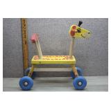 1960s Playskool Wooden Giraffe Ride-on Toy