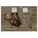 Rosaries, Cross Pendant, Cross Lapel Pin,Earrings