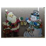 Christmas Decor; Santa & Snowman
