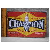 Champion Spark Plug Tin Sign, New in plastic.
