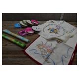 Vtg Linens & Craft Materials