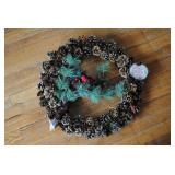 Pine Cone Christmas Door Wreath