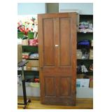Brown Wooden Door, No Knob