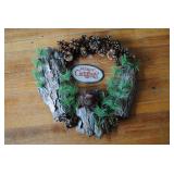Pine Cone/Bark Christmas Door Wreath