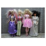 Lot of Four Vintage 1990s Barbie Fashion Dolls