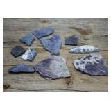 Lot of Lepidolite and Sodalite Slab Cut Specimens