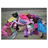 Mixed Lot of Vintage Doll Clothing and Accessories