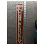 Metal Fire Extinguisher Location Sign