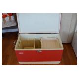 Vtg Coleman Cooler with Tray & Insert Tub