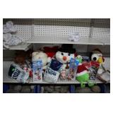 Lot of Christmas Themed Plush Toys-Snowman, Grinch
