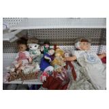 Assortment of Vintage Dolls