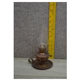 Vtg Copper Miniature Kerosene Oil Lamp