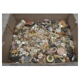 Flat of Vintage Buttons, Mostly Shell and Glass
