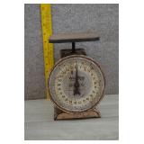 Vtg Way Rite 25 Lb Metal Kitchen Scale