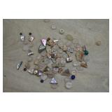 Vtg Shell, Glass, and Stone Beads