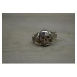 Silver Toned Skull Ring