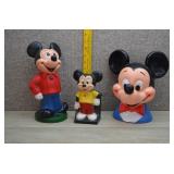 Vtg Disney Mickey Mouse Coin Bank Lot