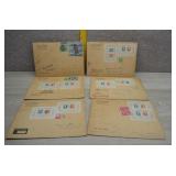 Vtg Registered/Air Mail Envelope Ephemera w/Stamps