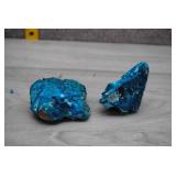 2 Botryoidal Chrysocolla/Malachite Specimens 3.5'