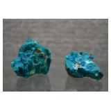 2 Chrysocolla/Malachite Specimens 1.5'