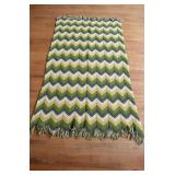 Chevron Pattern Hand Crocheted Throw Blanket