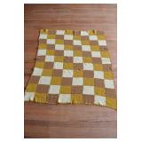 Checkered Hand Crocheted Throw Blanket
