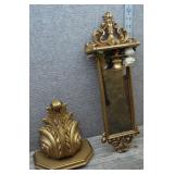 Brass Tone Plastic Wall Decor
