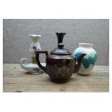 Vases,Small Moss Rose Oil Lamp,Japan Brown Teapot