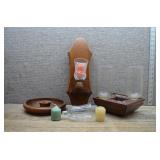 Misc Wood Candle Holder Decor