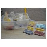 Lot of Seed Beads, Turquoise Chips, Other Beads