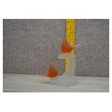 Vtg Crowning Touch Frosted Glass Bird Figurine