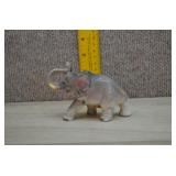 Vtg Ceramic Gray Elephant Figurine Trunk Up