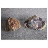 2 Agate/Chalcedony Specimens Largest 5.5'