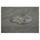 Vtg Silver Tone Metal Key Fob, 'Return for Reward'