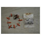 Liquid SilverTubeBeads,Liquid Silver/Coral Earring