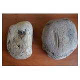 2 Large Agate Nodules 7'
