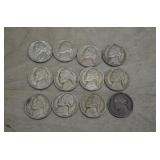 Vtg U.S. Jefferson Nickels 1940's-50's