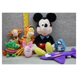 Lot of Disney Plush Toys-Mickey Mouse, Tiger