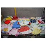 Large Assortment of Vintage Baby Doll Clothes