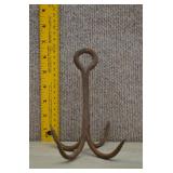 Antique Hand-Forged Wrought Iron Grappling Hook