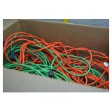 Orange and Green Vinyl Insulated Extension Cords