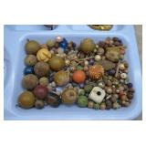 Assortment of Vintage Beads, Wood, Glass, etc