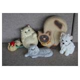 Vintage Homco Cat & Kitten Figurines-Porcelain