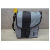 Grey and Black Thermos Messenger Bag w/Buckle